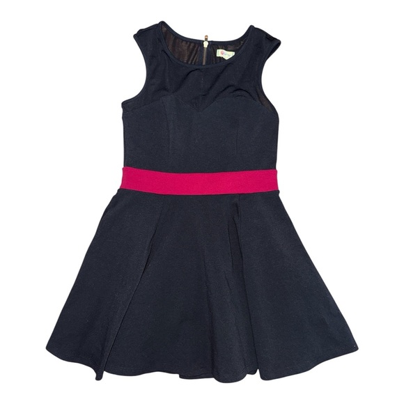 Source Unknown Black and Red Sleeveless Fit and Flare Mini Dress - Picture 2 of 6